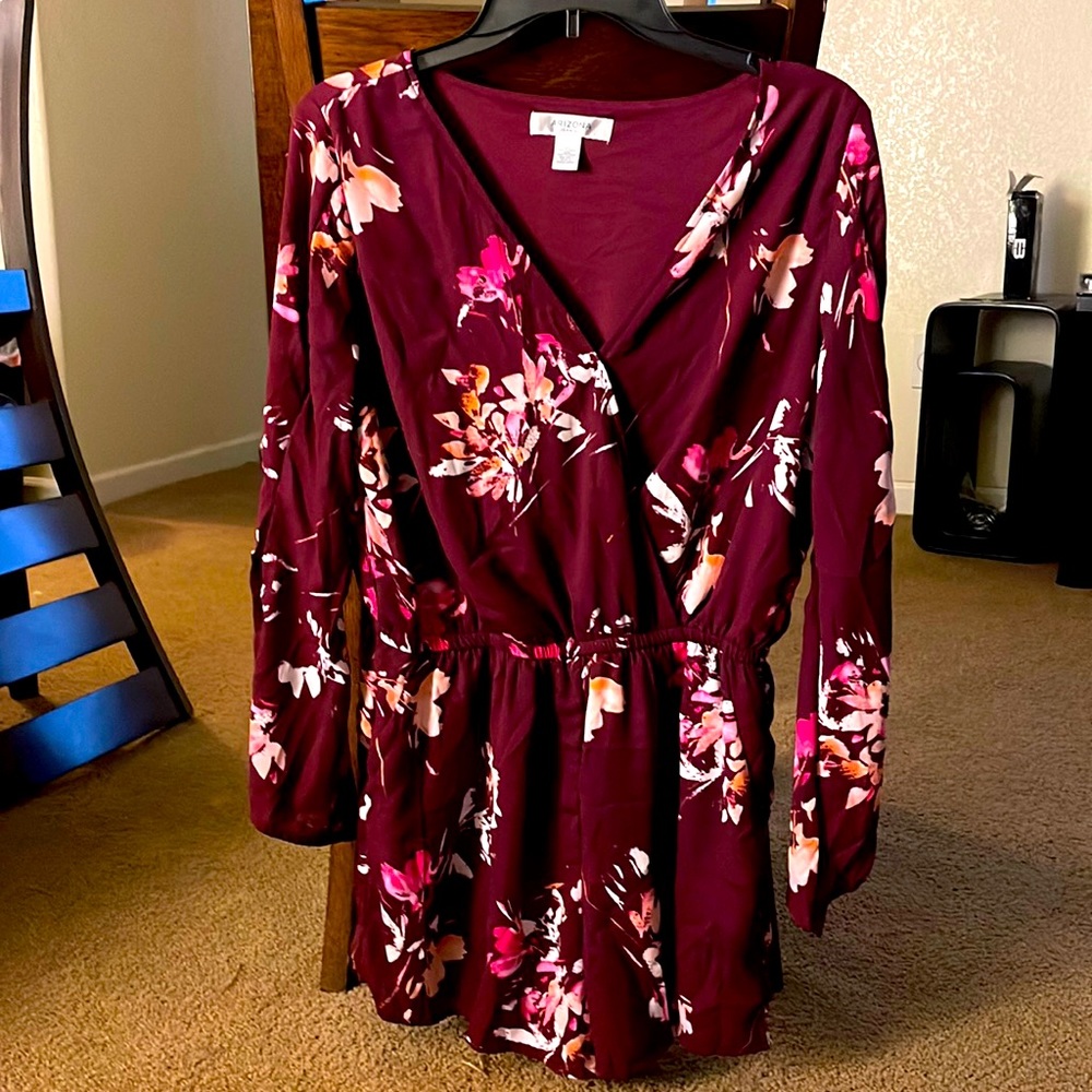 Burgundy/Maroon romper